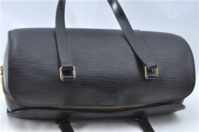 Authentic Louis Vuitton Epi Soufflot Black Hand Bag M52222 LV J0731