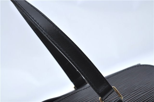 Authentic Louis Vuitton Epi Soufflot Black Hand Bag M52222 LV J0731