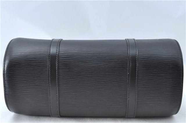 Authentic Louis Vuitton Epi Soufflot Black Hand Bag M52222 LV J0731
