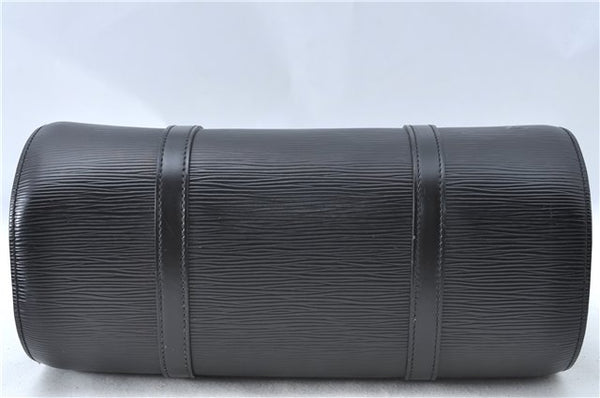Authentic Louis Vuitton Epi Soufflot Black Hand Bag M52222 LV J0731