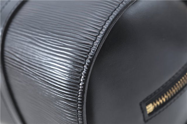 Authentic Louis Vuitton Epi Soufflot Black Hand Bag M52222 LV J0731