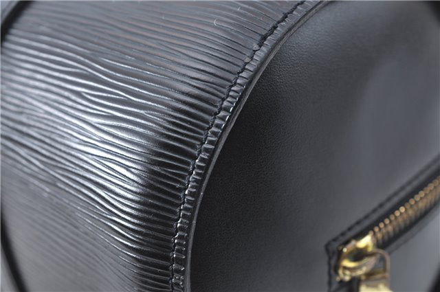 Authentic Louis Vuitton Epi Soufflot Black Hand Bag M52222 LV J0731