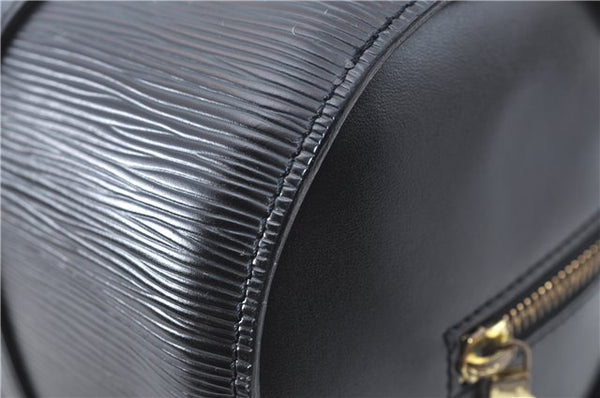 Authentic Louis Vuitton Epi Soufflot Black Hand Bag M52222 LV J0731