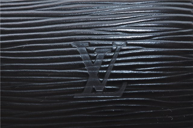 Authentic Louis Vuitton Epi Soufflot Black Hand Bag M52222 LV J0731