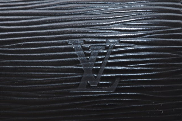 Authentic Louis Vuitton Epi Soufflot Black Hand Bag M52222 LV J0731