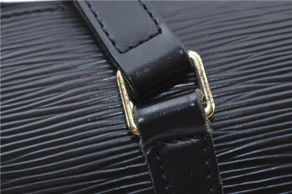 Authentic Louis Vuitton Epi Soufflot Black Hand Bag M52222 LV J0731