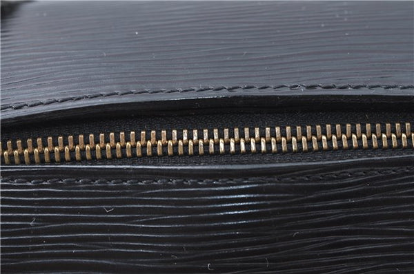 Authentic Louis Vuitton Epi Soufflot Black Hand Bag M52222 LV J0731