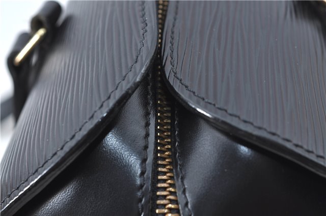 Authentic Louis Vuitton Epi Soufflot Black Hand Bag M52222 LV J0731