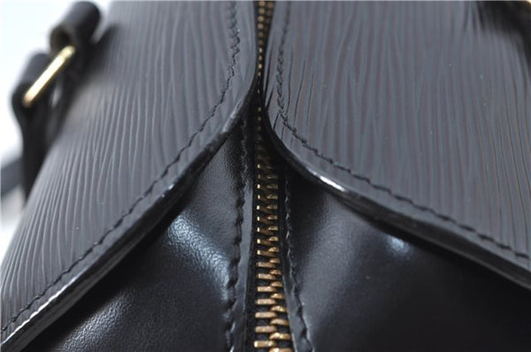 Authentic Louis Vuitton Epi Soufflot Black Hand Bag M52222 LV J0731