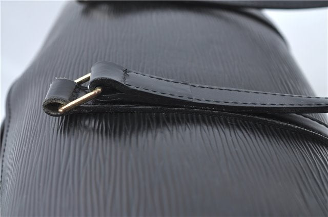 Authentic Louis Vuitton Epi Soufflot Black Hand Bag M52222 LV J0731