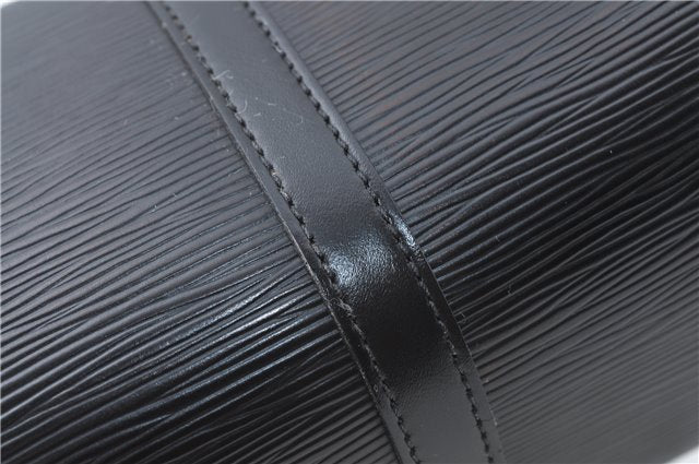 Authentic Louis Vuitton Epi Soufflot Black Hand Bag M52222 LV J0731