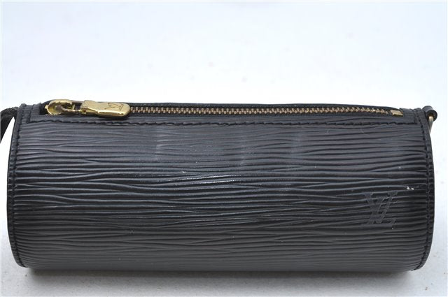 Authentic Louis Vuitton Epi Soufflot Black Hand Bag M52222 LV J0731