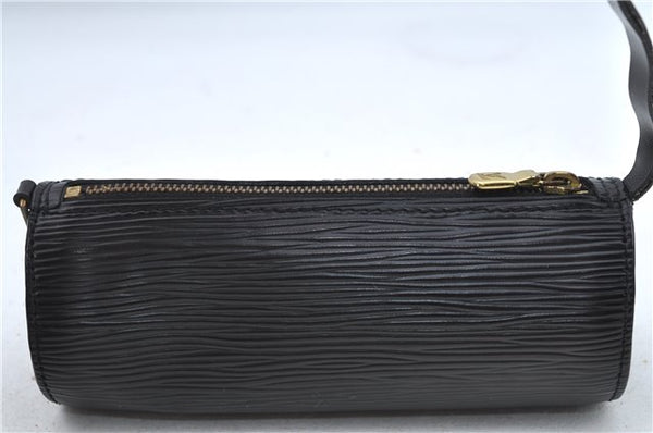Authentic Louis Vuitton Epi Soufflot Black Hand Bag M52222 LV J0731