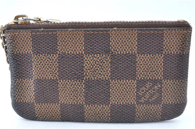 Authentic Louis Vuitton Damier Pochette Cles Coin Case Purse N62658 LV J0739
