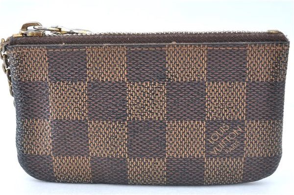 Authentic Louis Vuitton Damier Pochette Cles Coin Case Purse N62658 LV J0739
