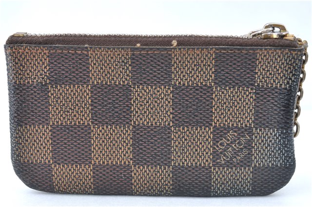 Authentic Louis Vuitton Damier Pochette Cles Coin Case Purse N62658 LV J0739