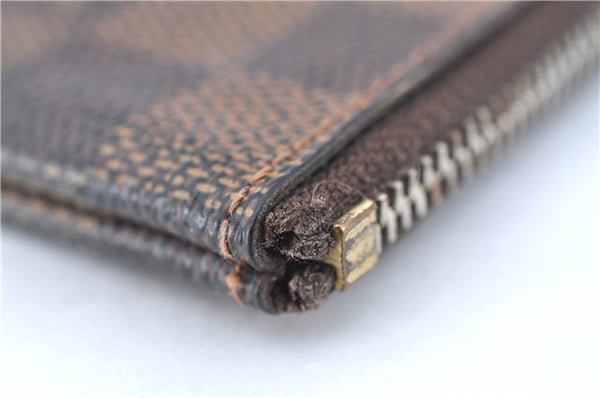 Authentic Louis Vuitton Damier Pochette Cles Coin Case Purse N62658 LV J0739