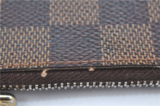 Authentic Louis Vuitton Damier Pochette Cles Coin Case Purse N62658 LV J0739