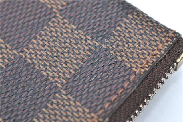 Authentic Louis Vuitton Damier Pochette Cles Coin Case Purse N62658 LV J0739