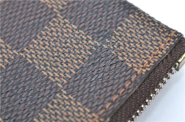 Authentic Louis Vuitton Damier Pochette Cles Coin Case Purse N62658 LV J0739