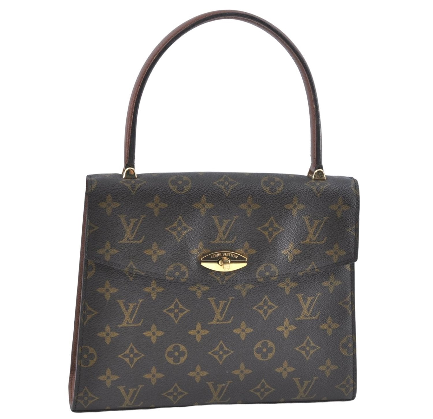 Authentic Louis Vuitton Monogram Malesherbes Hand Bag M51379 LV J0742