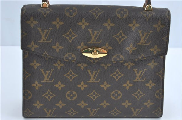 Authentic Louis Vuitton Monogram Malesherbes Hand Bag M51379 LV J0742