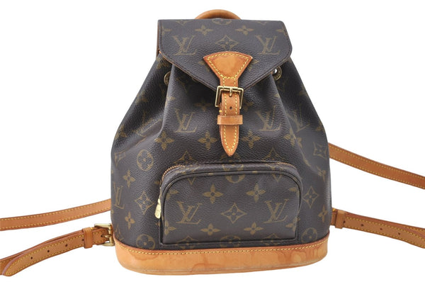 Authentic Louis Vuitton Monogram Montsouris PM Backpack M51137 LV J0745