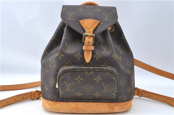 Authentic Louis Vuitton Monogram Montsouris PM Backpack M51137 LV J0745