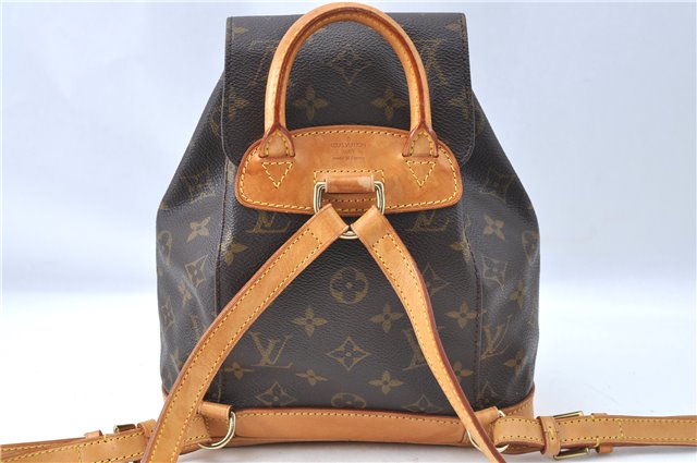 Authentic Louis Vuitton Monogram Montsouris PM Backpack M51137 LV J0745