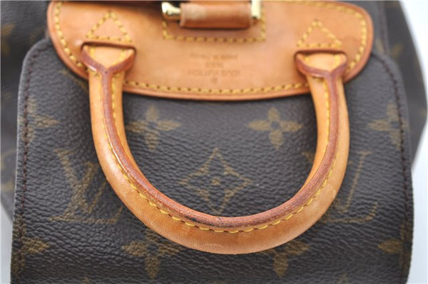 Authentic Louis Vuitton Monogram Montsouris PM Backpack M51137 LV J0745