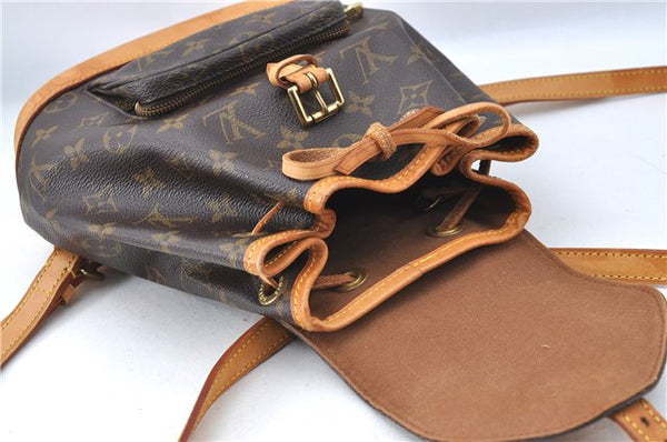 Authentic Louis Vuitton Monogram Montsouris PM Backpack M51137 LV J0745