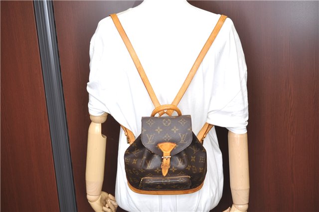 Authentic Louis Vuitton Monogram Montsouris PM Backpack M51137 LV J0745