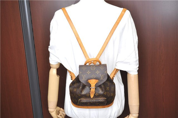 Authentic Louis Vuitton Monogram Montsouris PM Backpack M51137 LV J0745