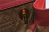 Authentic GUCCI Bamboo Hand Bag Suede Leather Red J0761