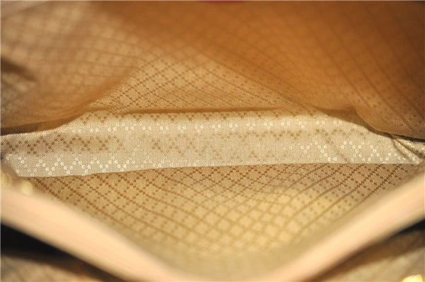 Authentic GUCCI Bamboo Hand Bag Suede Leather Red J0761