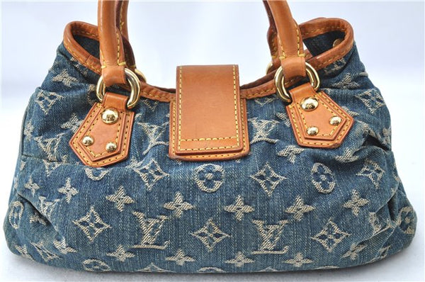 Authentic Louis Vuitton Monogram Denim Pleaty Hand Bag M95020 LV J0762