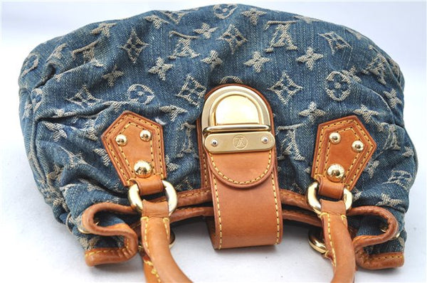 Authentic Louis Vuitton Monogram Denim Pleaty Hand Bag M95020 LV J0762