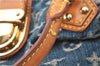 Authentic Louis Vuitton Monogram Denim Pleaty Hand Bag M95020 LV J0762