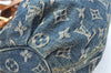 Authentic Louis Vuitton Monogram Denim Pleaty Hand Bag M95020 LV J0762