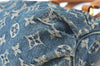 Authentic Louis Vuitton Monogram Denim Pleaty Hand Bag M95020 LV J0762