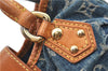 Authentic Louis Vuitton Monogram Denim Pleaty Hand Bag M95020 LV J0762