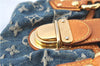 Authentic Louis Vuitton Monogram Denim Pleaty Hand Bag M95020 LV J0762
