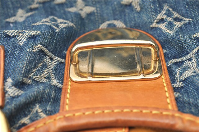 Authentic Louis Vuitton Monogram Denim Pleaty Hand Bag M95020 LV J0762