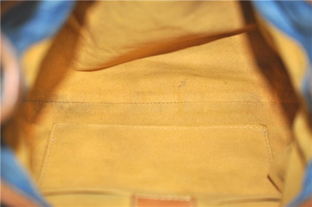 Authentic Louis Vuitton Monogram Denim Pleaty Hand Bag M95020 LV J0762