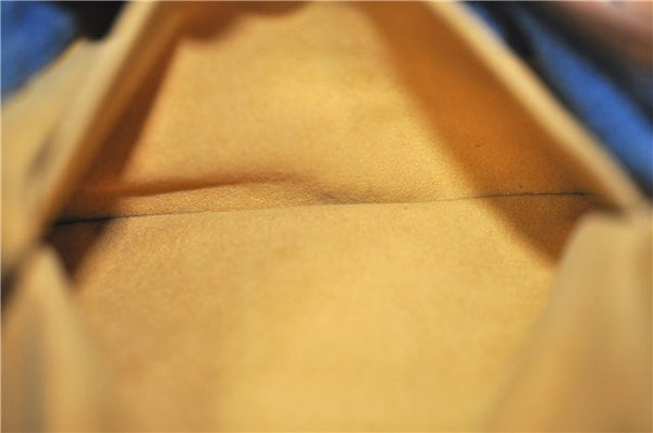 Authentic Louis Vuitton Monogram Denim Pleaty Hand Bag M95020 LV J0762