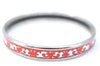 Authentic HERMES Email PM Bangle Gadarkivir Motif Silver Red White Box J0763