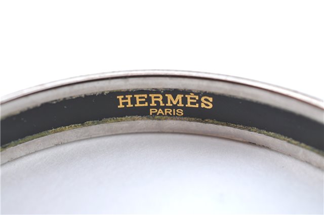 Authentic HERMES Email PM Bangle Gadarkivir Motif Silver Red White Box J0763