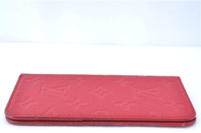 Authentic Louis Vuitton Empreinte Folio iPhone X Case Red M63588 LV J0773