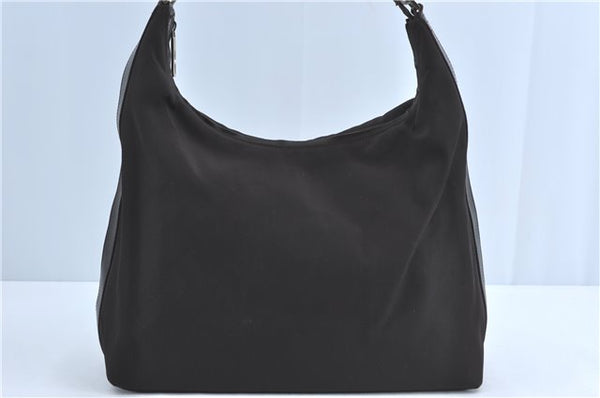 Authentic GUCCI Shoulder Hand Bag Purse Nylon Leather Brown  J0775