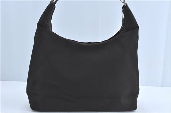 Authentic GUCCI Shoulder Hand Bag Purse Nylon Leather Brown  J0775